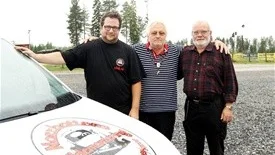 Tobias Eklund, till vänster, Anders Jansson och Arne Lindh tror att lördagens DM och NBD Cup blir en rolig tävling för publiken.