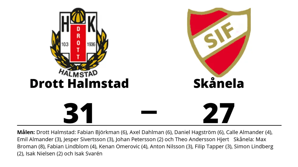 HK Drott Halmstad vann mot Skånela IF