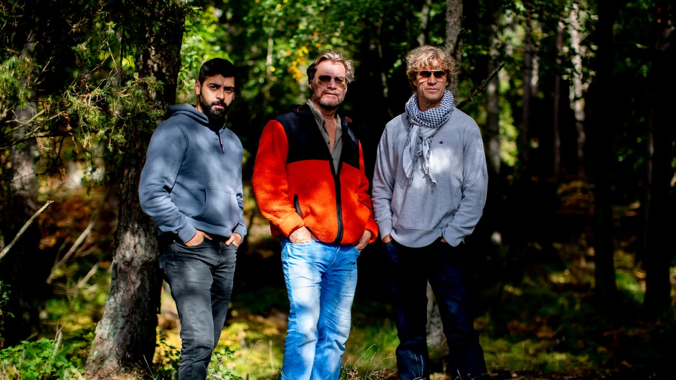 Ardalan Esmaili, Magnus Krepper och Jens Hultén spelar huvudrollerna – de enda rollerna – i nya filmen "Jakt på ett vitt fält".
