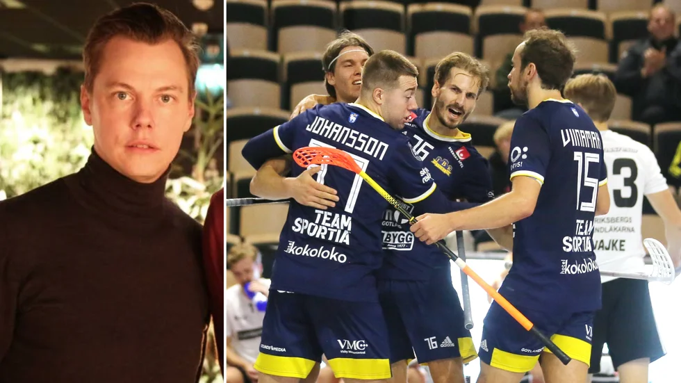 Christoffer Marquart (till vänster) gör blixtcomeback i Visby IBK efter att en av klubbens målvakter stukat handen.