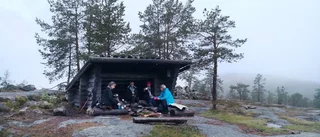 Larssonsberget i tjock dimma när Top of Piteå bjöd till vandring