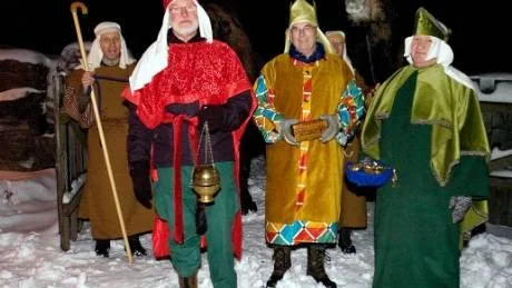 Ingen julkrunbba utan de tre vise männen - och så kamelerna såklart. Foto: Titti Olovsson