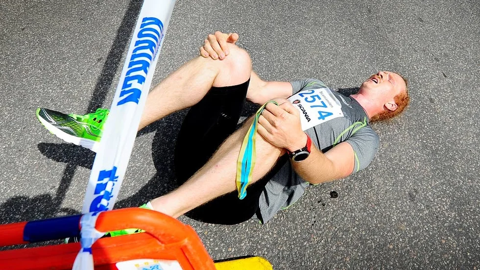 Henrik Strand tog igen sig direkt efter målgången.