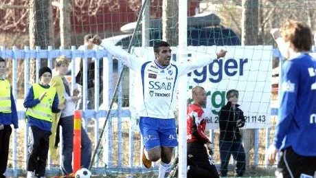 MÅLSKYTTEN. Sirwan Jamshidi spräckte IFK Luleås nolla mot Halmstad i 82:a minuten. men närmare än 1-2 nådde inte hemmalaget.