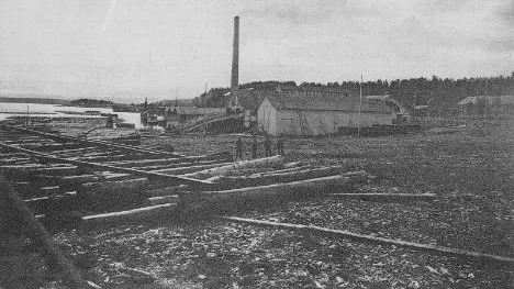 Storfors ångsåg omkring 1915.