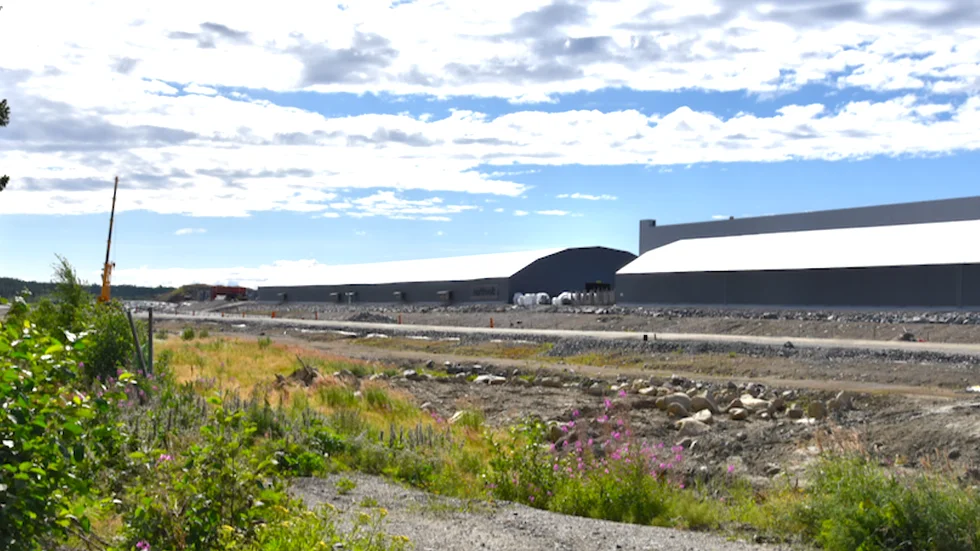 Ungefär på den här platsen vid Northvolt på Skellefteå Site East har Cinis Fertilizer fått sin markanvisning.