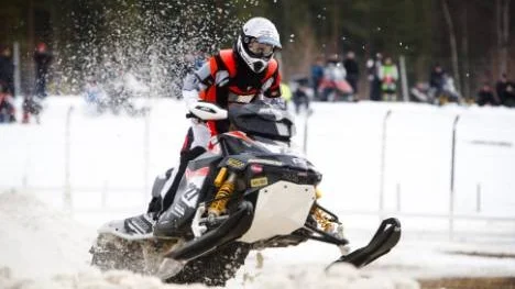 Petter Nårsa var den ende som förmådde hota Tuckert Hibbert i skoter-VM. Petter hade placeringarna 1-3-2 i de tre finalheten tog VM-silver för andra året i rad. (Arkivbild)