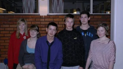 Elevrådsstyrelsen på Fridhemsskolan är positiva till kommunens satsning. Från vänster, Daria Kaganek, Olivia Åman, Sten Lindmark, Elias Forsenberg, Stefan Postolovski och Hanna Nilsson.