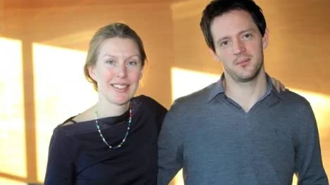 Sara Hammarström, flöjtist i Norrbotten Neo, tillsammans med kollegan Robert Ek, klarinett.