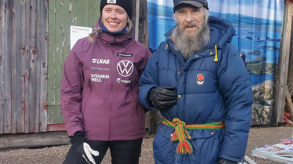 Två olympiska mästare. Elvira Öberg och Klas Lestander.