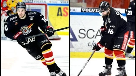 KVAR I LAGET. Stöckel räknar med att Johan Fransson och Niklas Olausson spelar för Luleå hockey även kommande säsong.