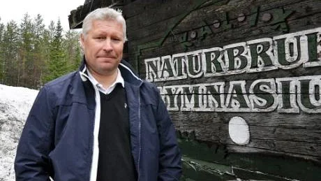 GLAD. Anders Resin, rektor på Kalix naturbruksgymnasium, gläds över Billerud Skogs initiativ att inrätta stipendier riktade mot skogsmaskinförarutbildningen.    Foto: Britt-Louise Spets