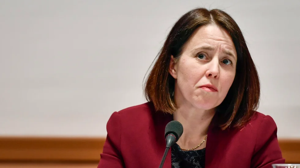 Statssekreterare Emma Lennartsson ledde mötet. Arkivbild.