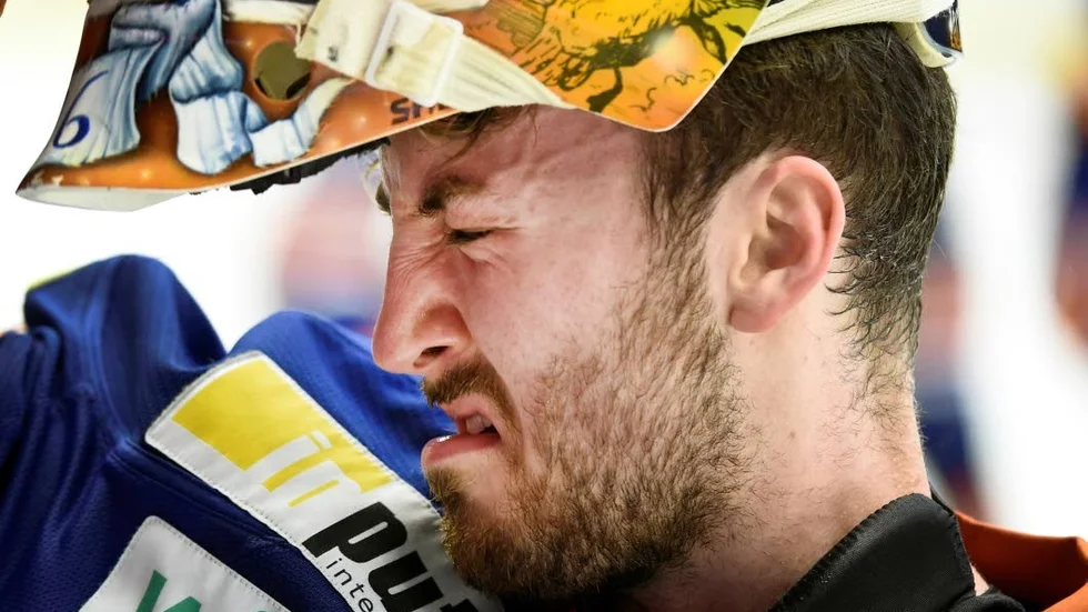 STÅR. Stefan Steen kliver in som målvakt mot Skellefteå.