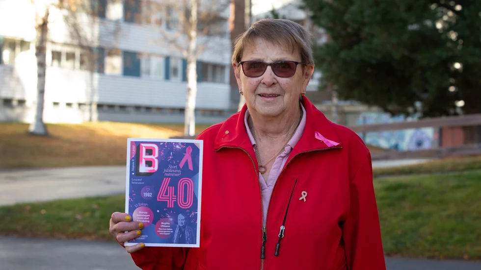 I år firar Bröstcancerförbundet 40 år. "Det är viktigt att vi finns", säger Inga Holmqvist, ordförande för Piteå bröstcancerförening. 