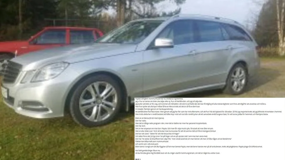 Peter Uusitalo valde att driva lite med politikerna i kommunen i sin annons.