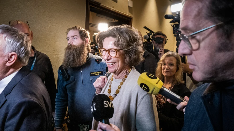 Birgitte Bonnesen, tidigare vd i Swedbank, i samband med att rättegången mot henne startade i oktober 2022.