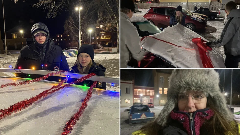 Lusse-cruising i Strängnäs på självaste luciakvällen.