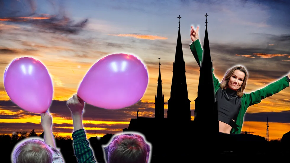 Kulturskymning – när ska Uppsala få vifta med Melodifstivalballonger och heja på Linda Bengtzing? Bilden är ett montage. 