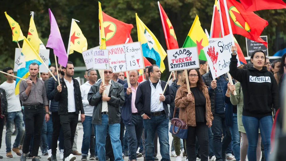 PKK-anhängare demonstrerar i Stockholm 2016. Den typen av demonstrationer har upprört Turkiet. Arkivbild.