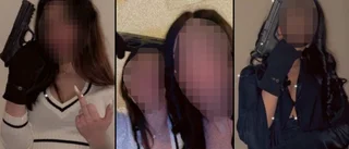 Eskilstunatjejer misstänks för grovt vapenbrott – här poserar de med Smith & Wesson-pistolen: "En kul grej"