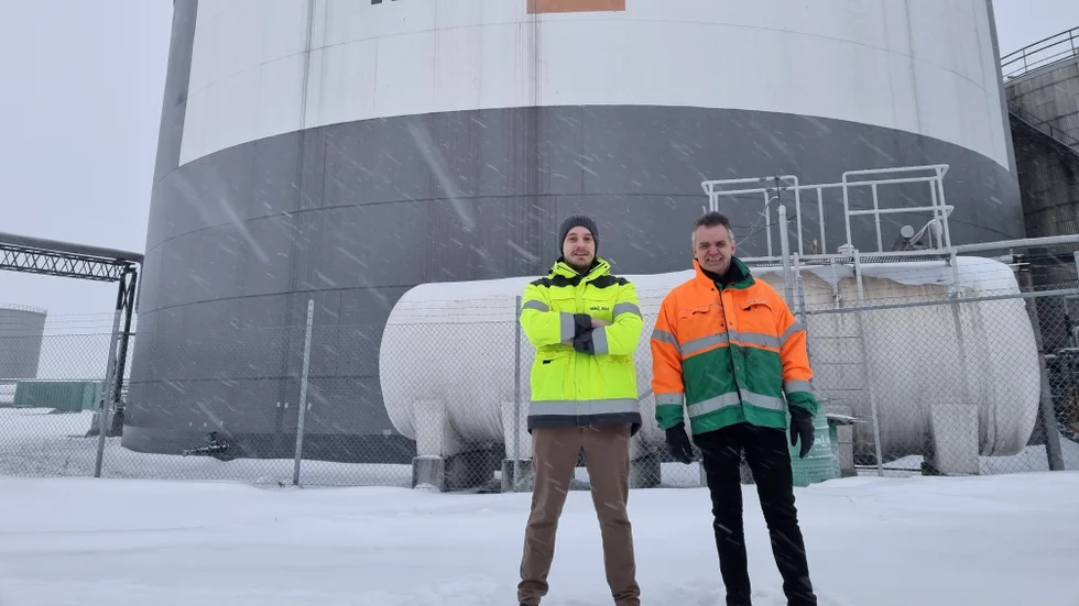 Elias Engström, regionchef, och Anders Dahlström, sektionschef för Ragn-Sells.