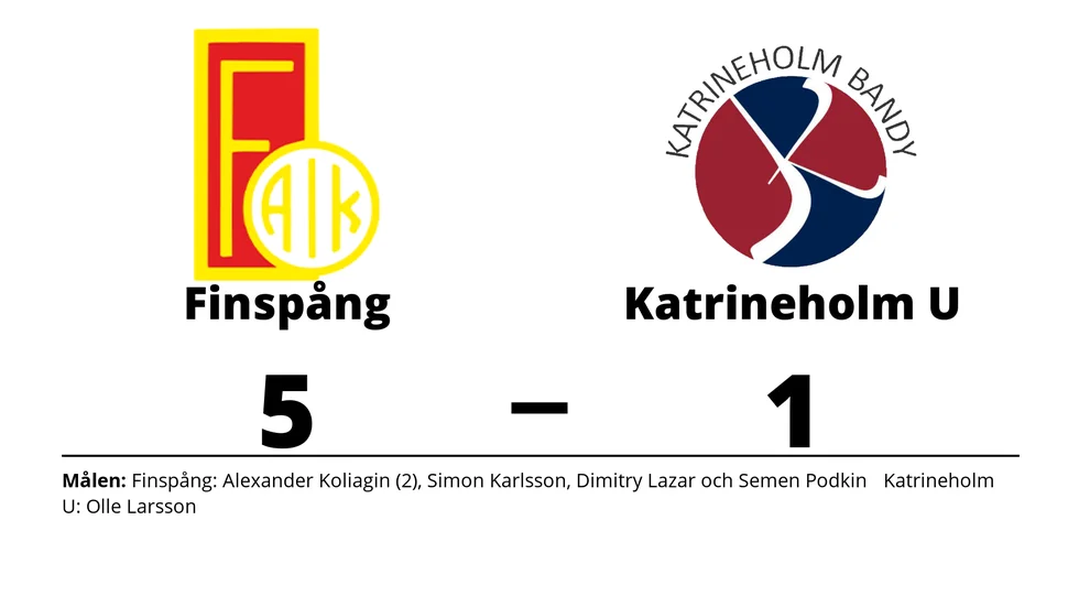 Finspångs AIK vann mot Katrineholm Bandy U