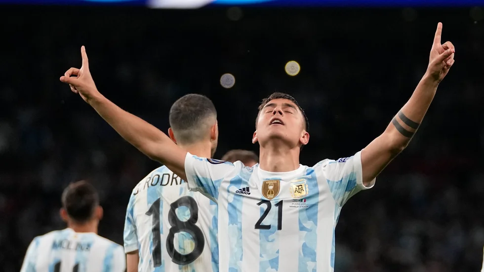 Paulo Dybala är med i Argentinas VM-trupp trots skadebekymmer. Arkivbild.