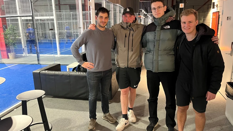 Filip Magounakis, Simon Velimäki, Alexander Olsson och Gustav Åström har spelat på PDL Gammelstad i ungefär en månad. 