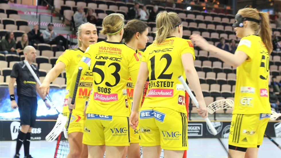 Endres stjärnor Elin Roos (#53) och Ellen Bäckstedt (#12)