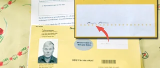 Hans namnteckning är för liten