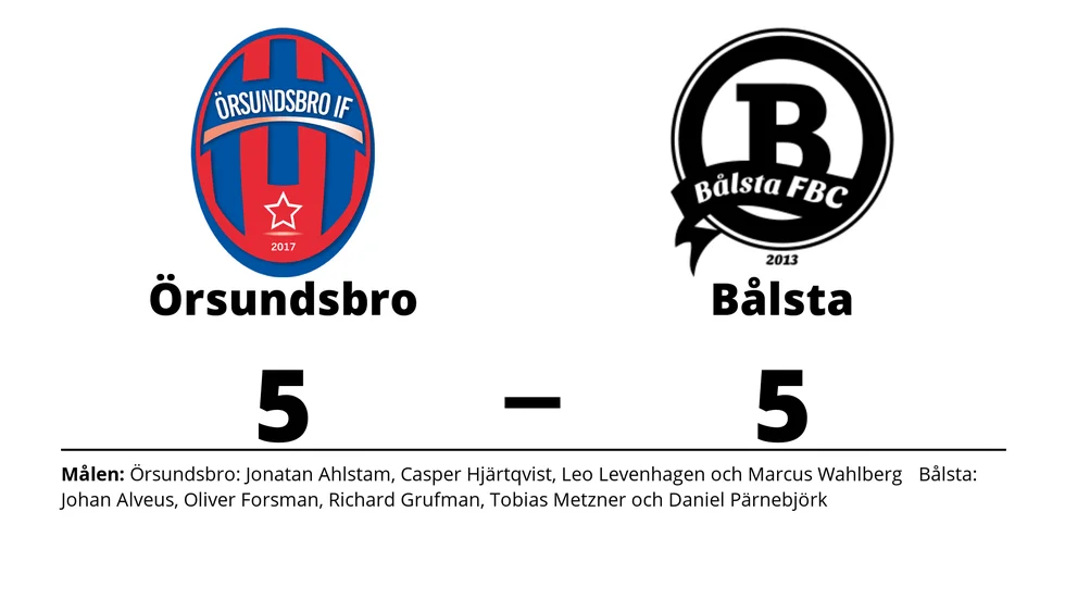 Örsundsbro IF spelade lika mot Bålsta FBC