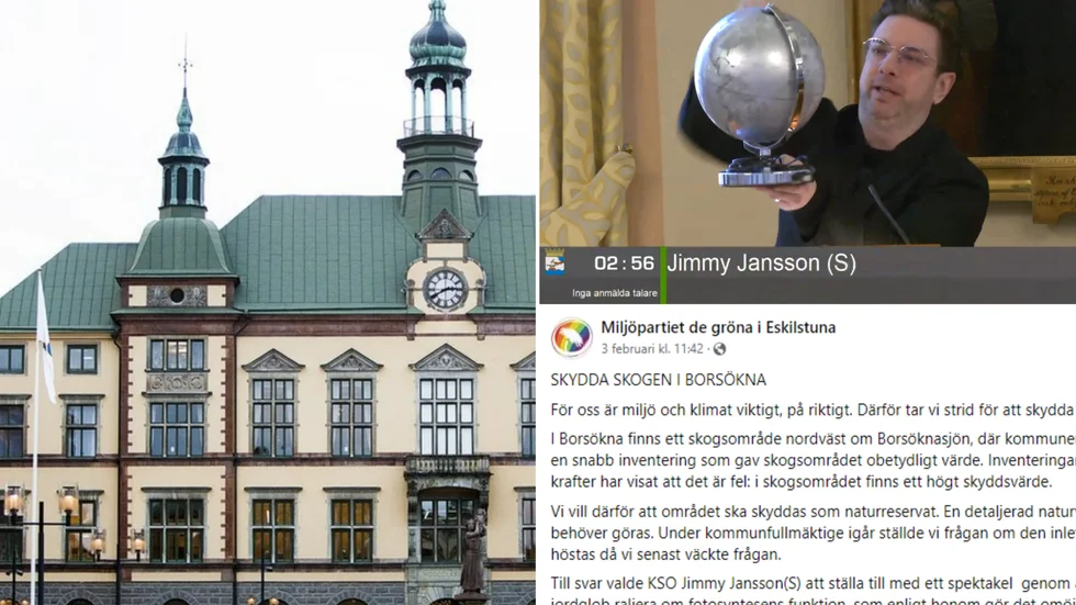 Med hjälp av en jordglob undervisade Jimmy Jansson (S) miljöpartiets gruppledare Mohamed Abdukani om årstiderna och fotosyntesen. Miljöpartiets företrädare kallade senare inlägget på kommunfullmäktige för en förregisserad show och ett spektakel.