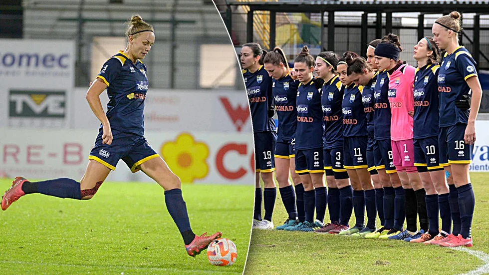 Wilma Andersson, till vänster, har fått en tung start på säsongen i Serie B-nykomlingen Trento sedan övergången från Spezia i somras. ”Vi ligger dåligt till”, säger 24-åringen.