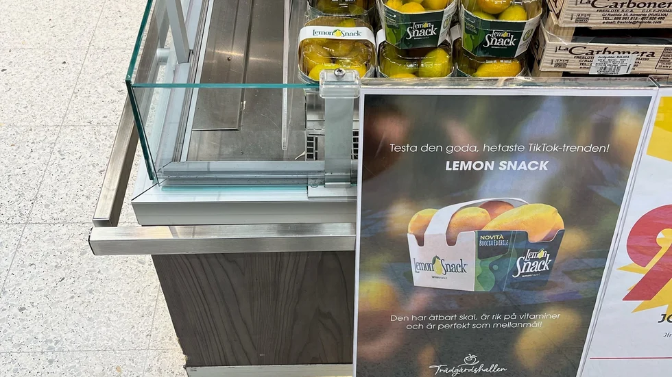 På ICA Maxi fanns de små snacks-citronerna att köpa under fredagseftermiddagen.