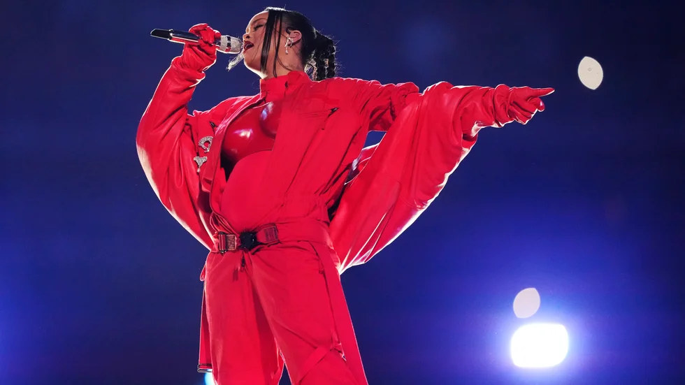 Rihanna uppträdde på amerikanska Super Bowl. Arkivbild.