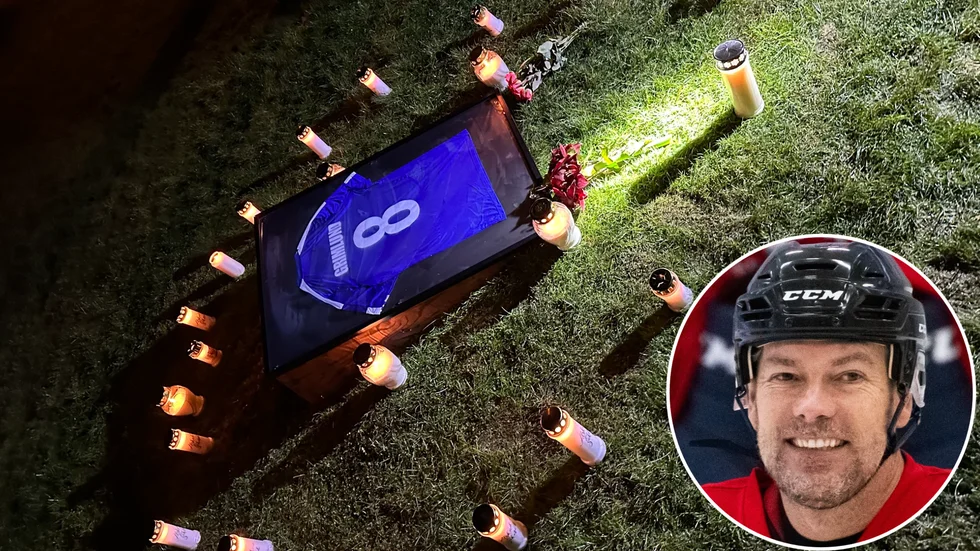 En minnesplats har ordnats för den förolyckade Patrick Grimlund som vid olyckan var på väg hem från Mariefred efter att ha spelat kändismatch i hockey till förmån för Börje Salmings ALS-stiftelse. 