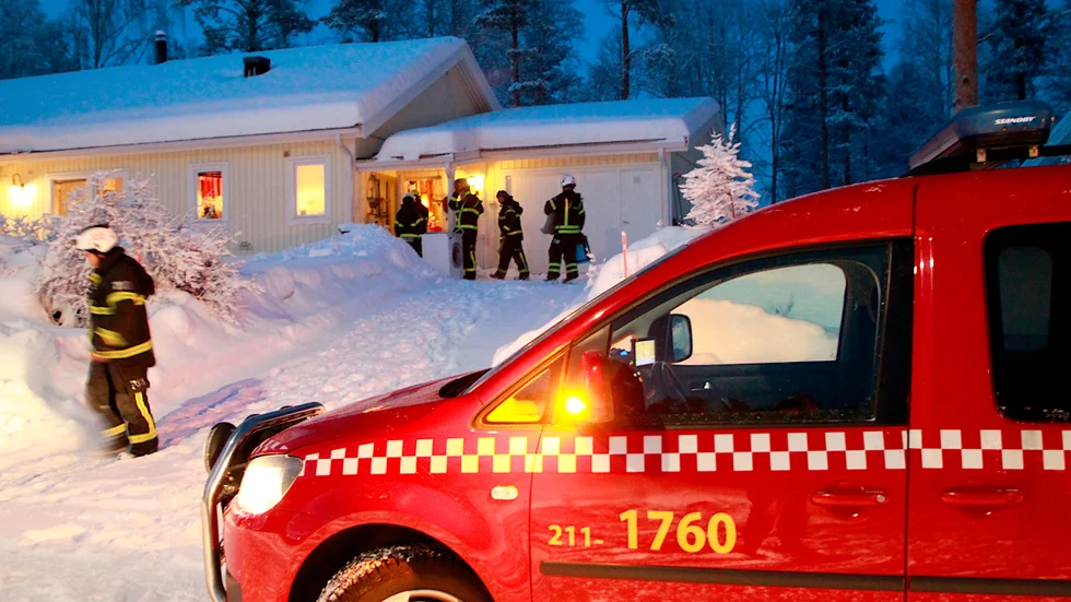 Räddningstjänsten ryckte ut till en tvättmaskin som börjat ryka.