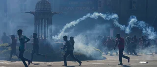 Tårgas mot demonstranter i Sri Lanka