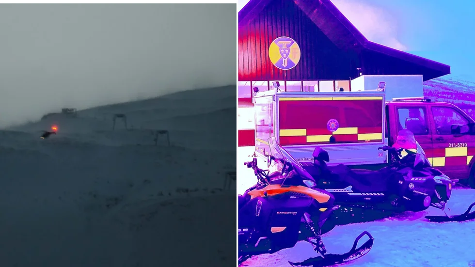 På torsdagen fick både svensk och norsk fjällräddning engagera sig sökandet efter tre personer som passerat i ett område väster om Abisko i samband med att en lavin gick.