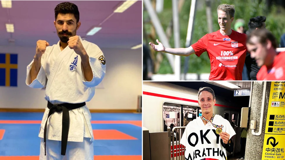 Kaveh Zahmatkesh åker på Karate-EM, Hannes Wikberg (uppe th) och ny succé av Daniel Nyström (nere th).