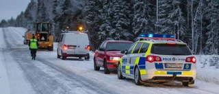 Lastbilskrock på väg 395
