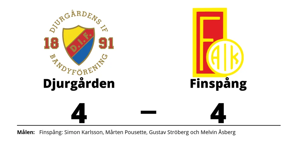 Djurgårdens IF Bandy spelade lika mot Finspångs AIK