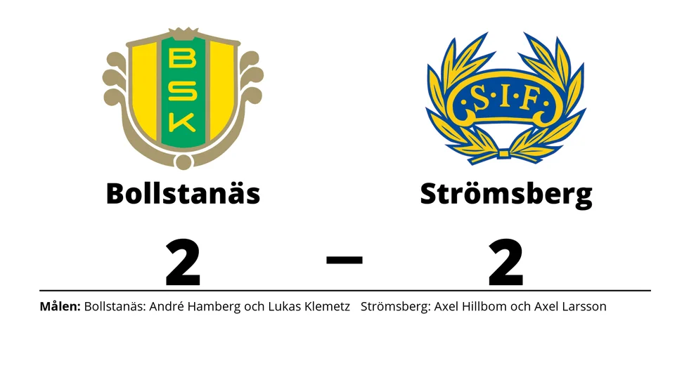 Bollstanäs SK spelade lika mot Strömsbergs IF