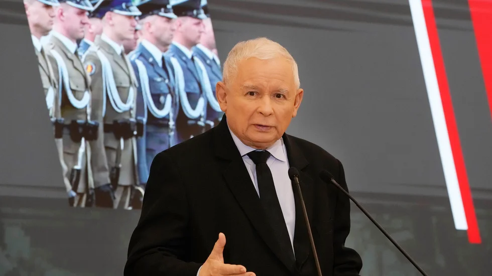 Jaroslaw Kaczynski, ledare för Polens regeringsparti Lag och rättvisa. Arkivbild.