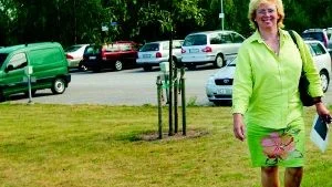 Fint besök. Centerns vice ordförande Lena Ek besökte Västervik i går för att ta del av kommunens arbete med en eventuell biogasutveckling.  Foto: Anders Liljegren