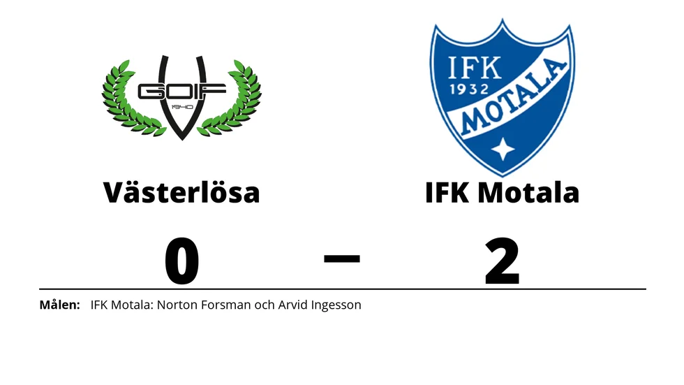 Västerlösa GoIF förlorade mot IFK Motala FK
