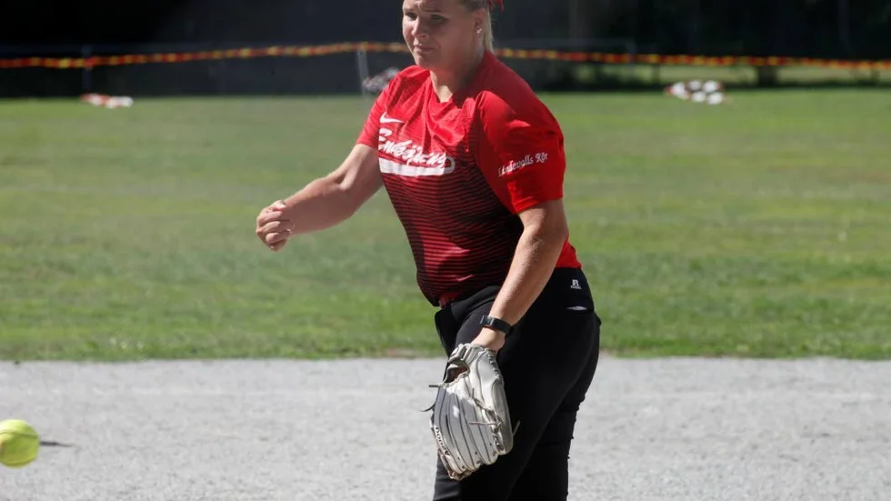 Amanda Wallén pitchade starkt.