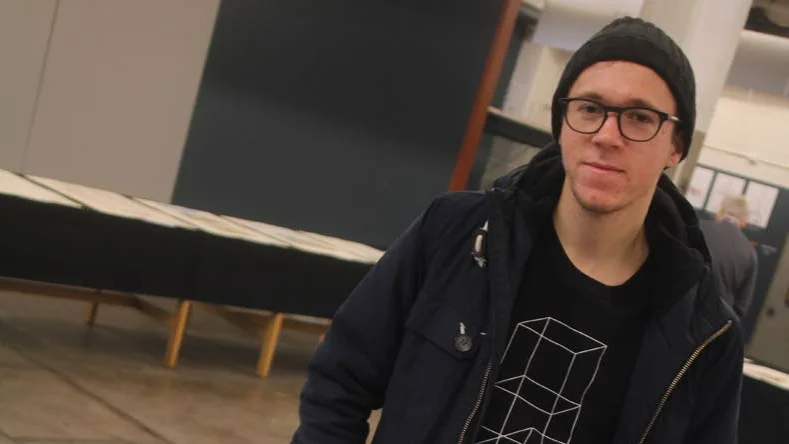 Imponerade. Jimmie Andersson  som studerar till civilingenjör gillade mest Scholanders fjärde förslag till ny stor kyrka i Åtvid.
