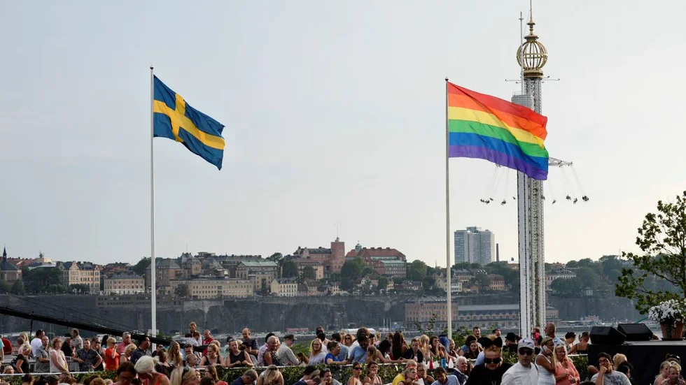 Firande. Också på Gröna Lund firades Pridefestivalen.